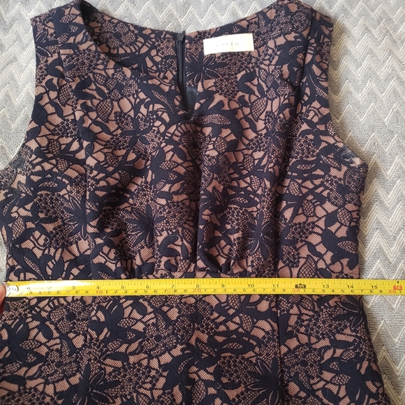 Loft 82 navy blue and cream floral lace dress - Picture 8 of 9